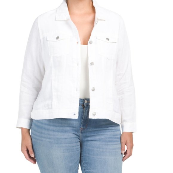 JNY JONES NEW YORK Jackets & Coats Jny Jones New York White Plus